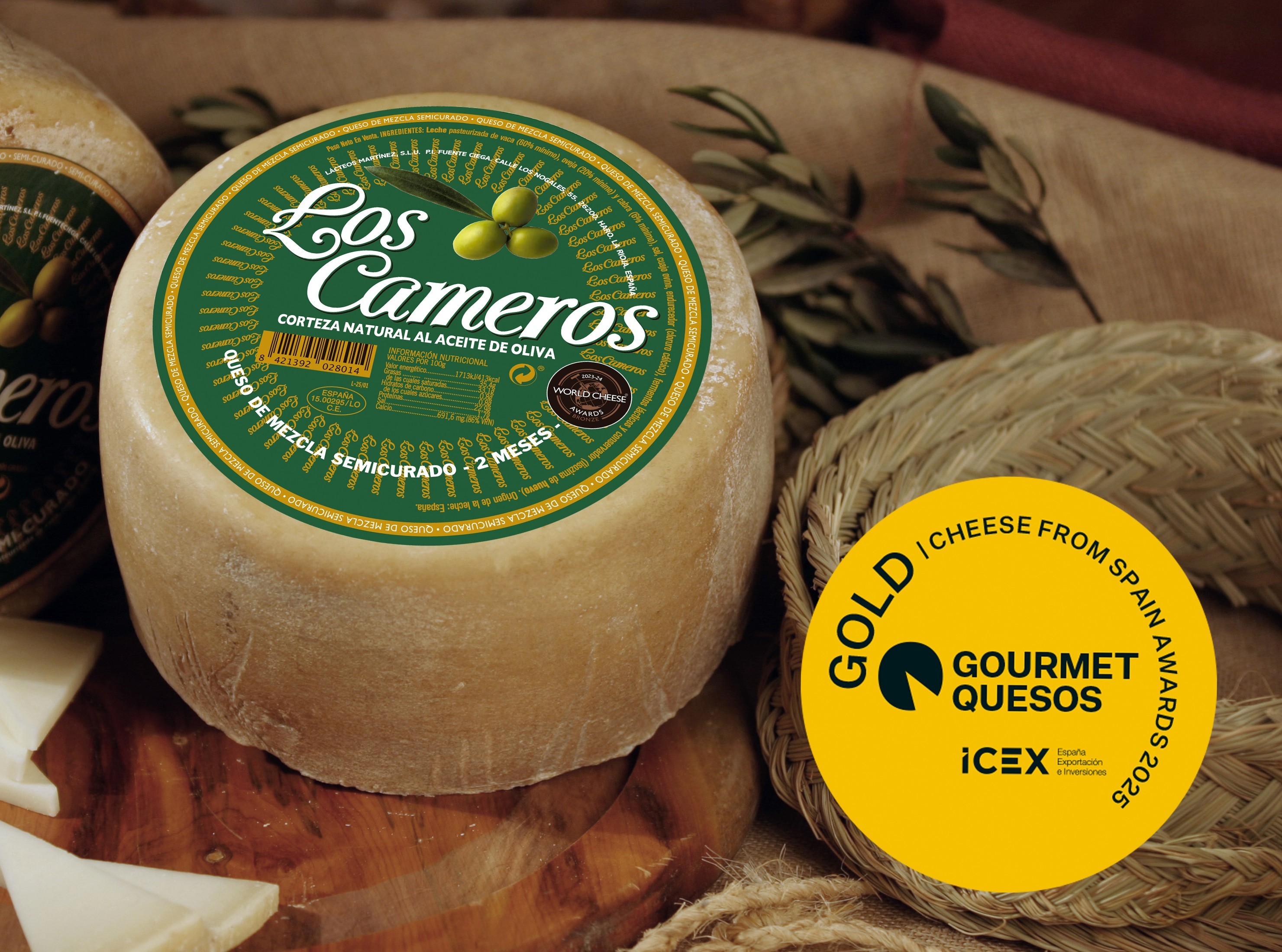 El Queso de Mezcla Semicurado Los Cameros triunfa en la XV edición de GourmetQuesos